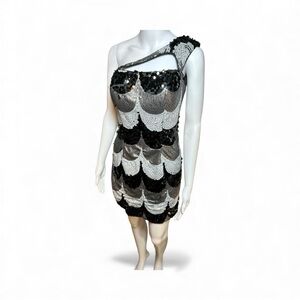 Ritzee originals Black and Silver Sequin Dress